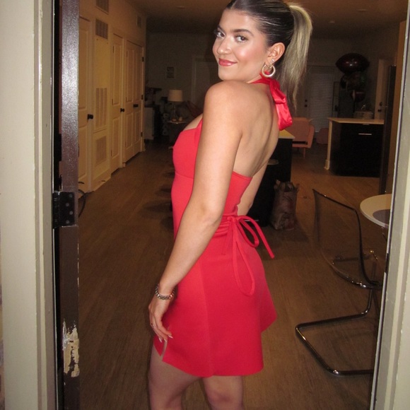 Maem Disko Red Babydoll Dress - Picture 2 of 2